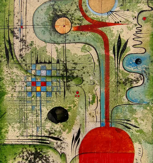 The Garden of Winds 1989 Oil, cardboard 31.25x19.75