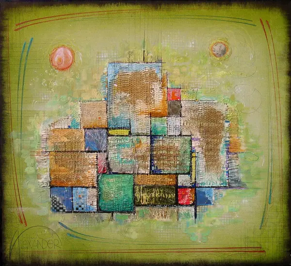 The Samaritan Village 1998 Mixed media 27″ x 29.5″