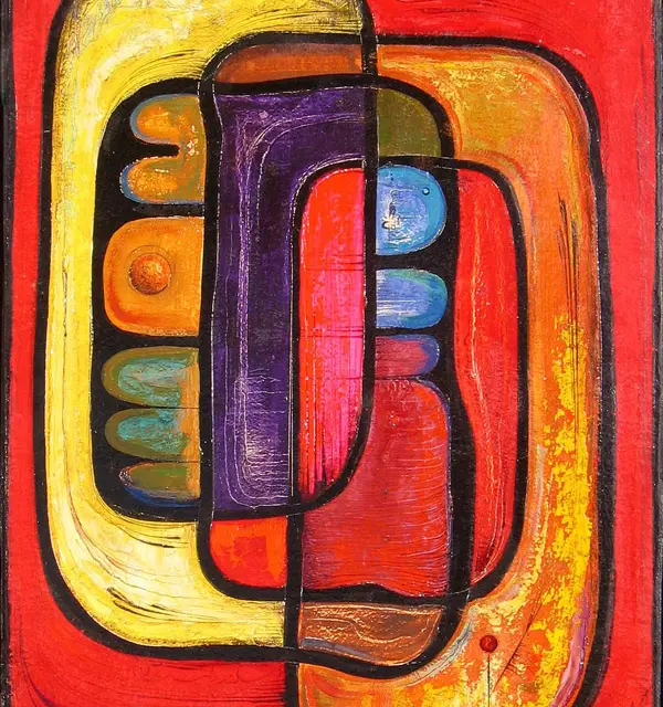 The Counteraction 1974 Oil, Cardboard 27.5″x19.75″