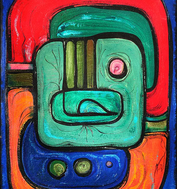 Ornament #3, 1974 Oil, Cardboard 27.5″x20″