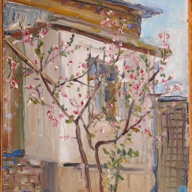My Home, 14″ x 9.75″ Oil, Cardboard 1954