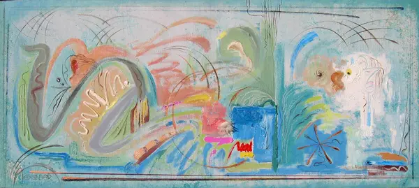 The Big Spring 2006 Oil,Canvas 20″x44″