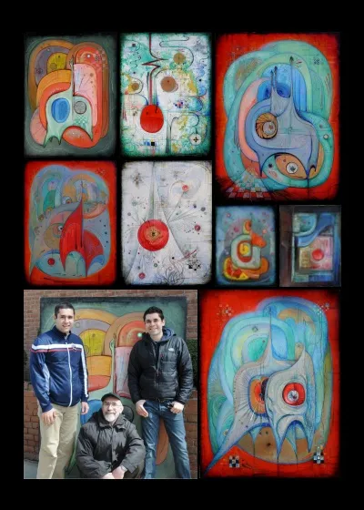 Collage of large works