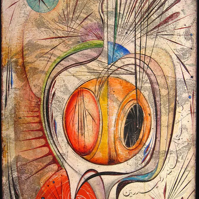 Personage of Miro 1990 Oil, Cardboard 31″ x 20″